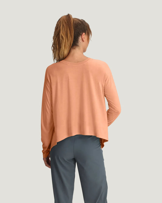 Free Fly Bamboo Lightweight Cropped Long Sleeve