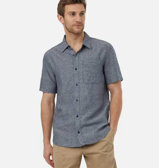 tentree Hemp Button Front Shortsleeve