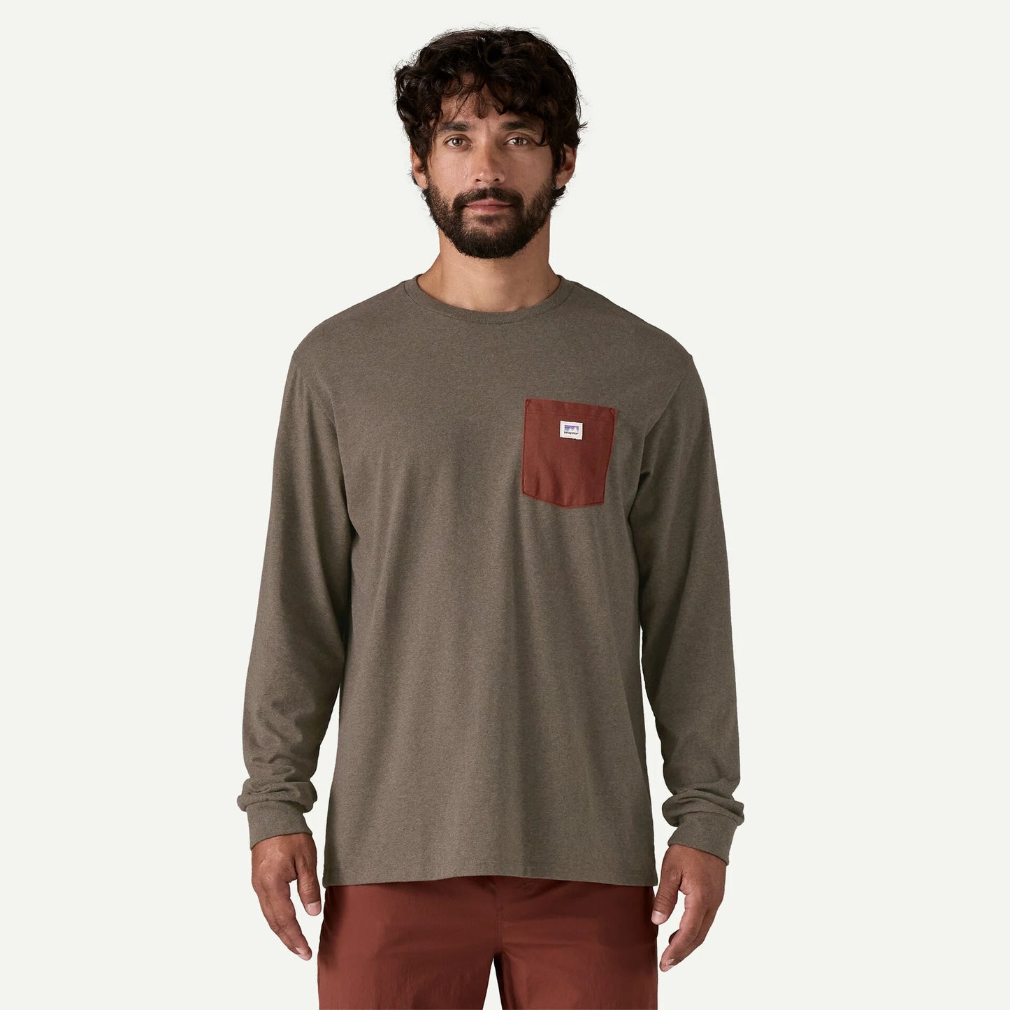 Patagonia Long Sleeve Shop Sticker Pocket Responsibili-Tee