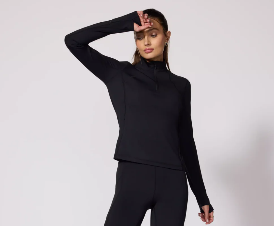 MPG Vital Mixed Media Fitted Long Sleeve 1/4 Zip