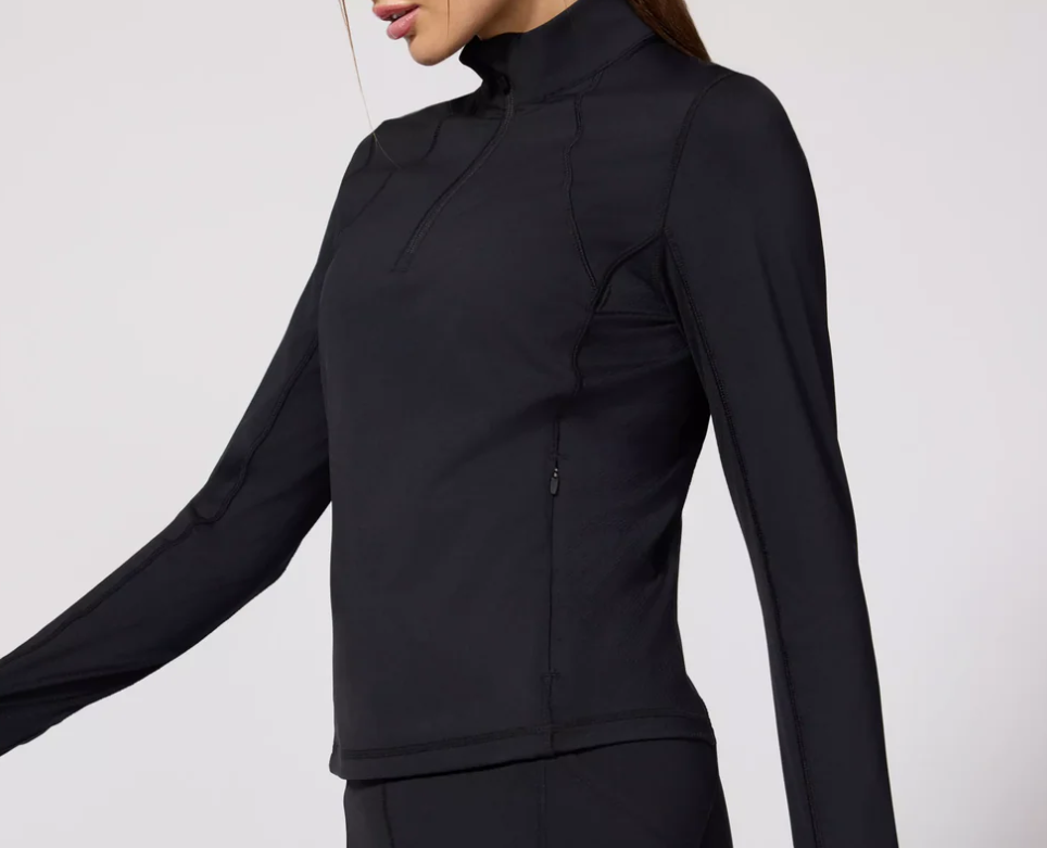 MPG Vital Mixed Media Fitted Long Sleeve 1/4 Zip