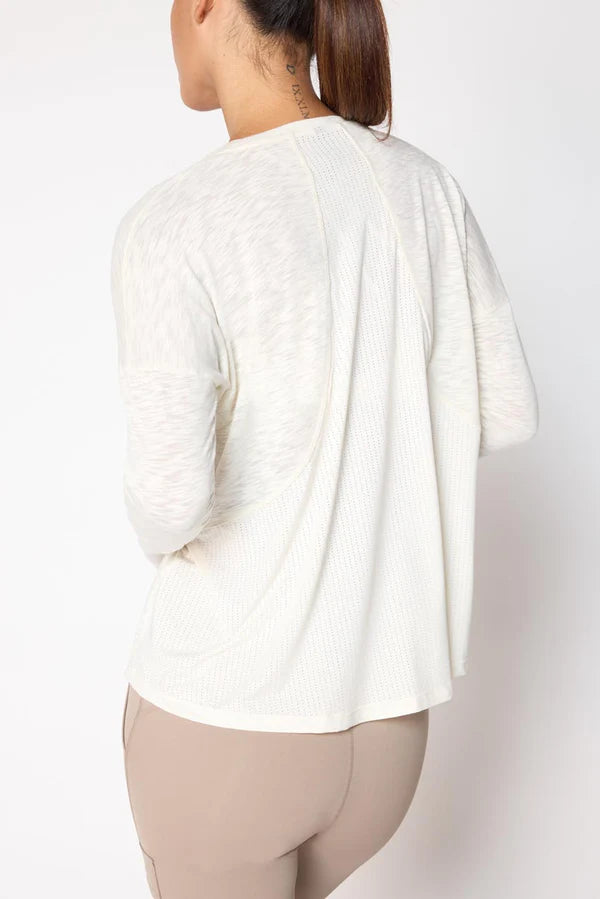 MPG Sport Fusion Crew Neck Mixed Media Long Sleeve