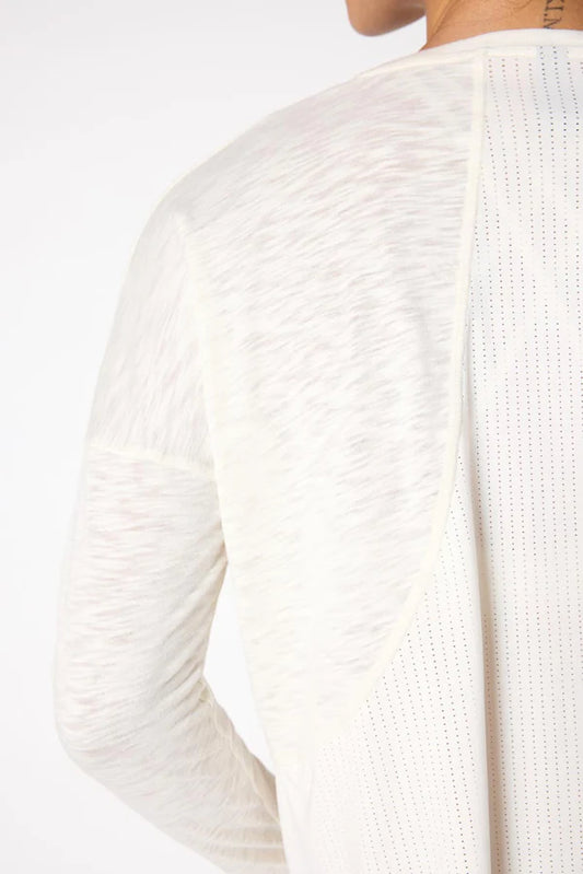 MPG Sport Fusion Crew Neck Mixed Media Long Sleeve