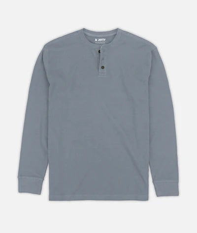 Jetty Seabed Waffle Henley Long Sleeve