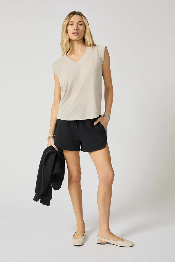 MPG Dynamic V Neck Cap Sleeve T Shirt