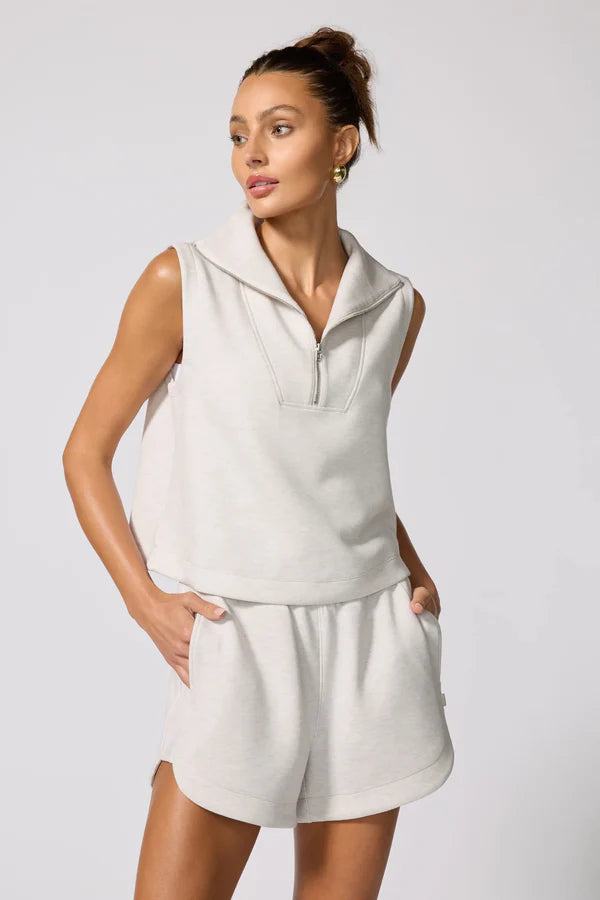 MPG Dreamweave Half Zip Mock Neck Tank