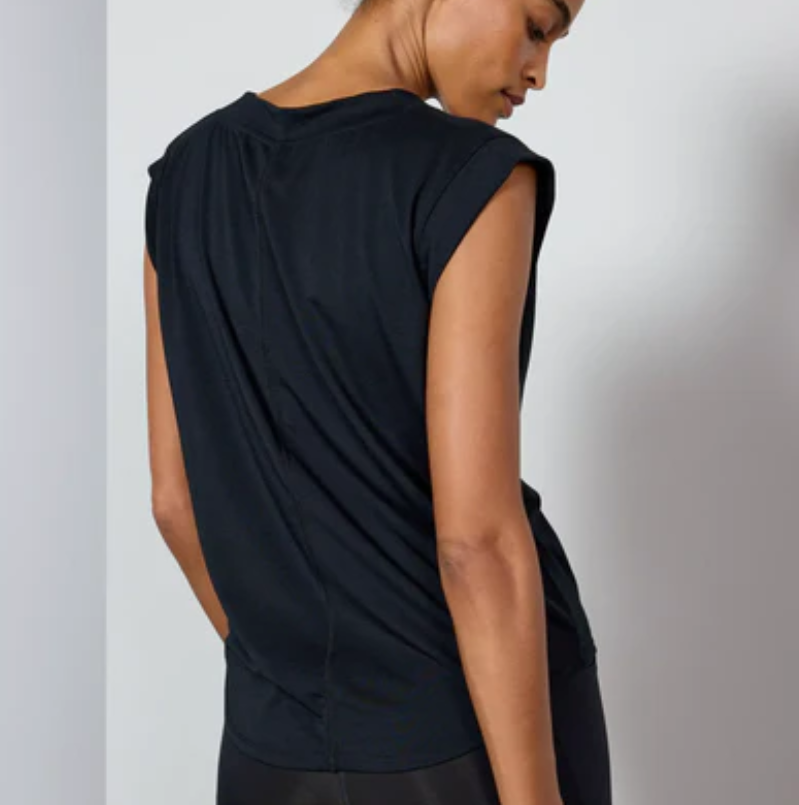 MPG Dynamic V Neck Cap Sleeve T Shirt