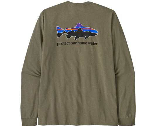 Patagonia Long Sleeve Home Water Trout Responsibili-Tee
