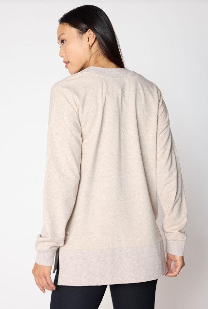 MPG Sport Unwind Button Front Relaxed Cardigan