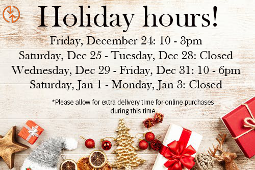 Holiday hours!