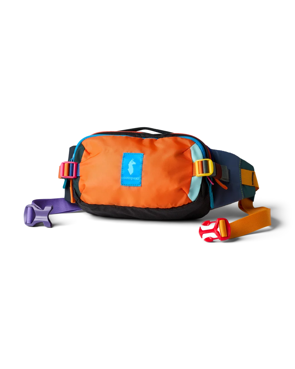 multi coloured fanny pack