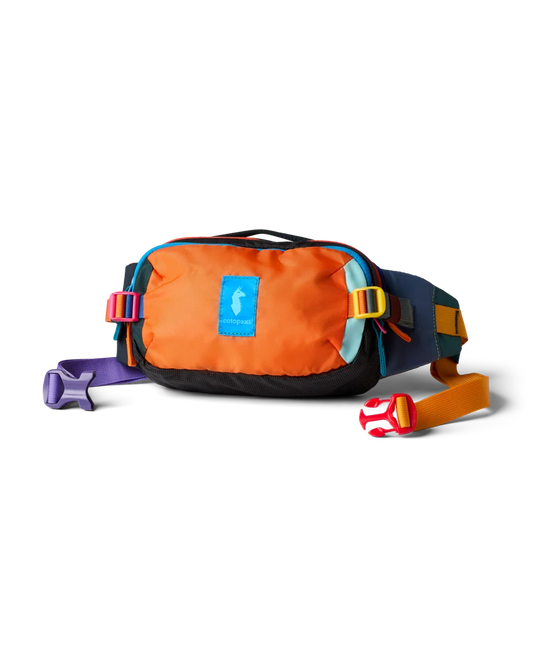 multi coloured fanny pack