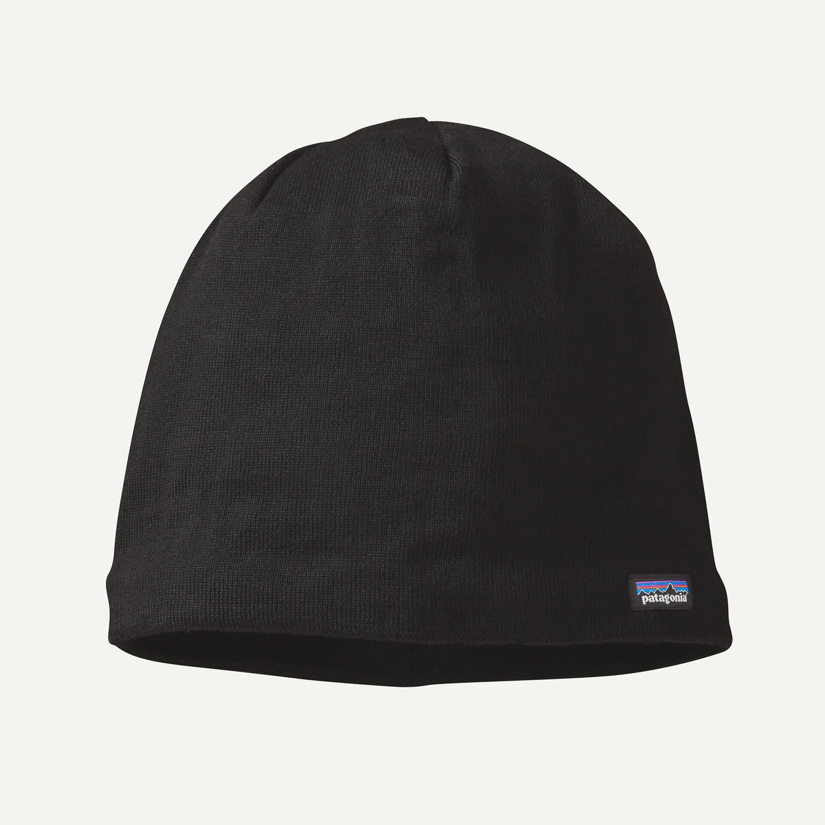 A black beanie on a white background