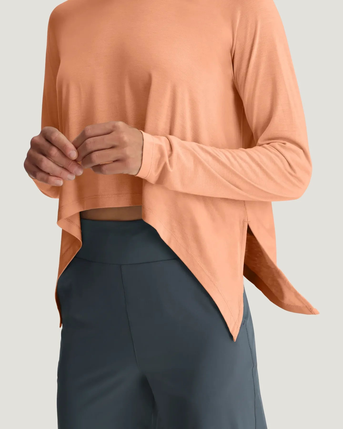 Free Fly Bamboo Lightweight Cropped Long Sleeve