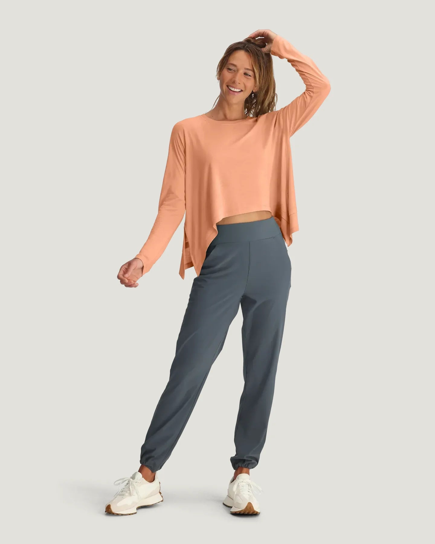 Free Fly Bamboo Lightweight Cropped Long Sleeve