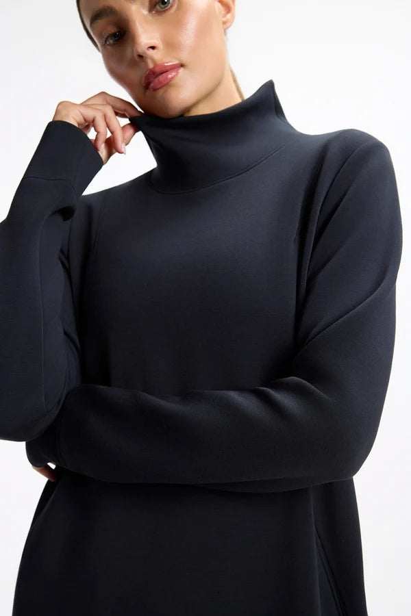 MPG Dreamweave Long Sleeve Mock Neck Dress