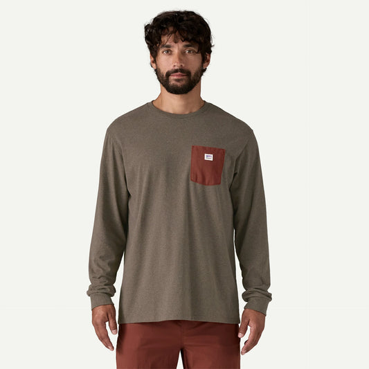 Patagonia Long Sleeve Shop Sticker Pocket Responsibili-Tee