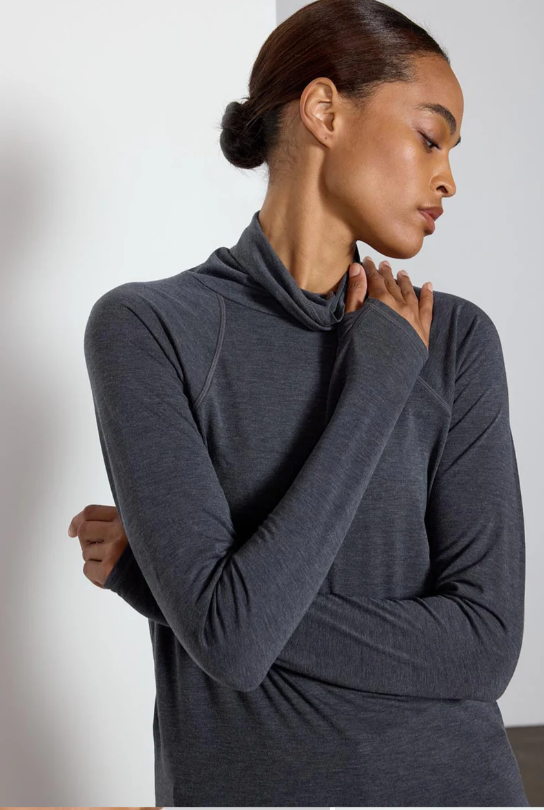 MPG Sport Orbit Long Sleeve High Mock Neck Top