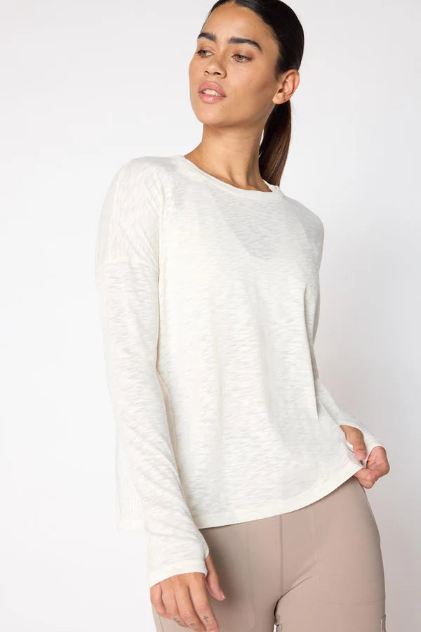 MPG Sport Fusion Crew Neck Mixed Media Long Sleeve