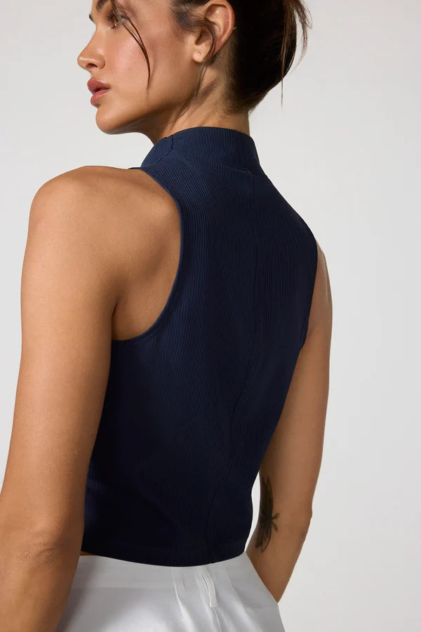 MPG Ribbed Mock Neck Tank