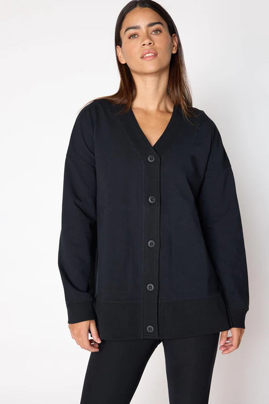 MPG Sport Unwind Button Front Relaxed Cardigan