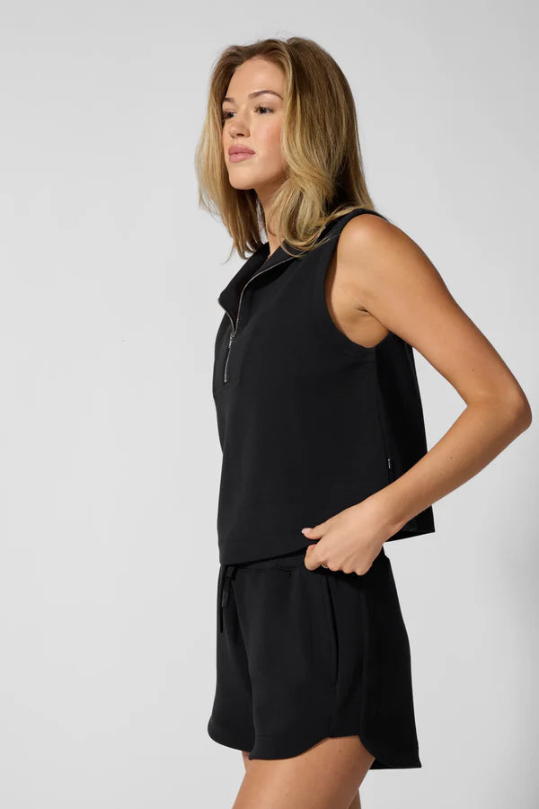 MPG Dreamweave Half Zip Mock Neck Tank