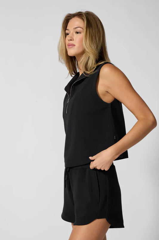 MPG Dreamweave Half Zip Mock Neck Tank