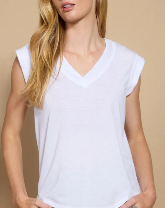 MPG Dynamic V Neck Cap Sleeve T Shirt