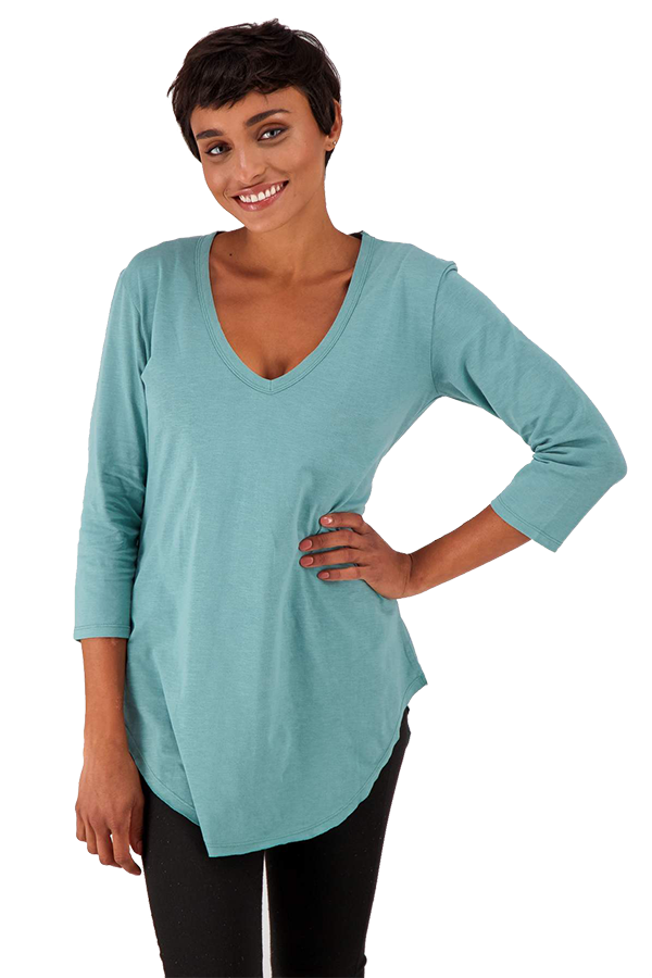 The Good Tee Relaxed 3/4 Sleeve V-neck T-shirt