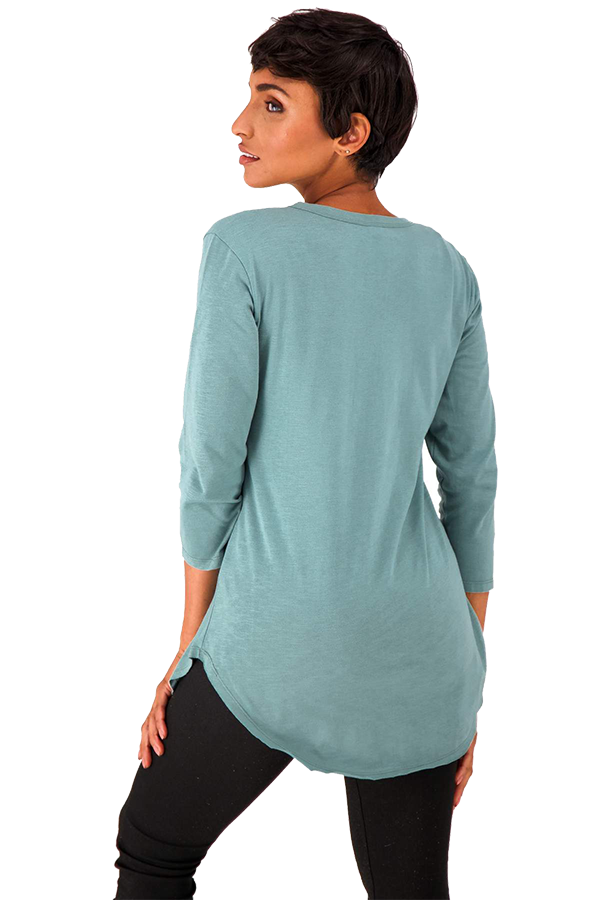 The Good Tee Relaxed 3/4 Sleeve V-neck T-shirt